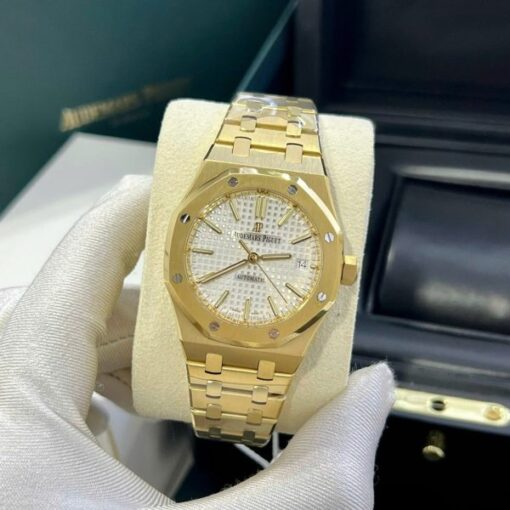 Audemars Piguet Copies Watches Royal Oak 15450 Yellow Gold IP Factory 37mm - Image 2