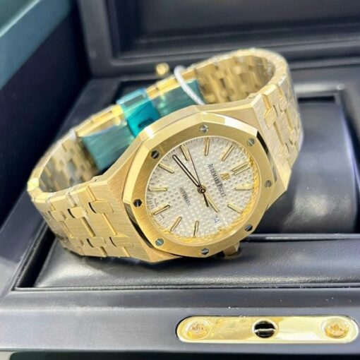 Audemars Piguet Copies Watches Royal Oak 15450 Yellow Gold IP Factory 37mm - Image 4