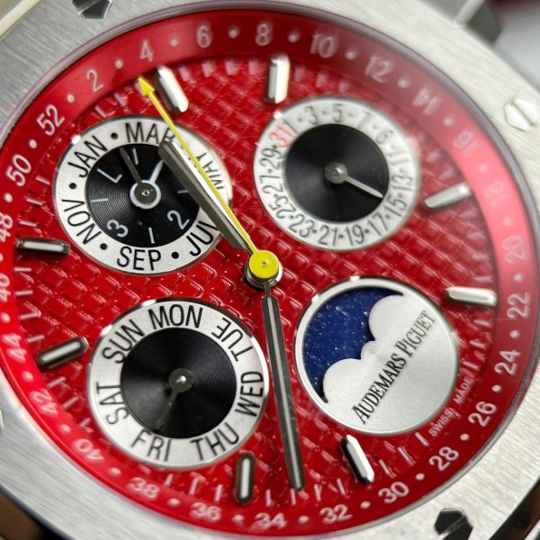 Audemars Piguet Replica Watch Royal Oak Chronogarph 26574ST Red Dial 41mm - Image 4