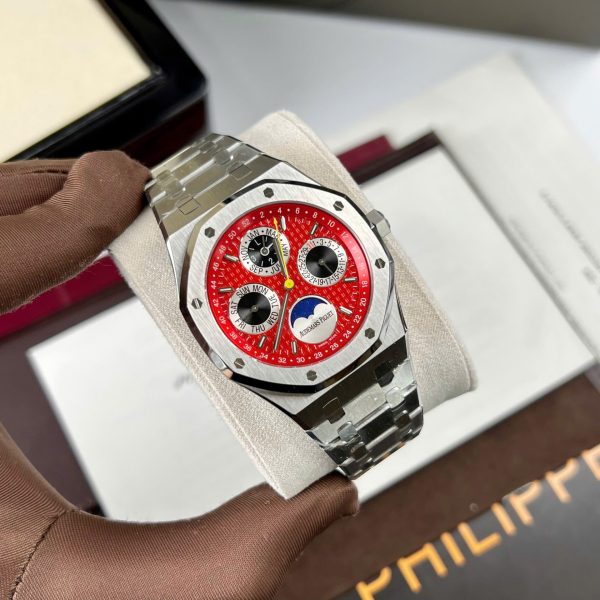 Audemars Piguet Replica Watch Royal Oak Chronogarph 26574ST Red Dial 41mm - Image 2