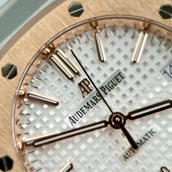 Audemars Piguet Royal Oak 15450 Copies Watches Demi Rose Gold IP Factory 37mm - Image 6