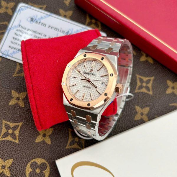 Audemars Piguet Royal Oak 15450 Copies Watches Demi Rose Gold IP Factory 37mm - Image 4