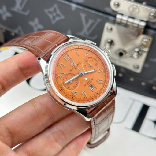 Breitling Premier B01 Chronograph Replica Watch Dial Orange BLS Factory 42mm - Image 4