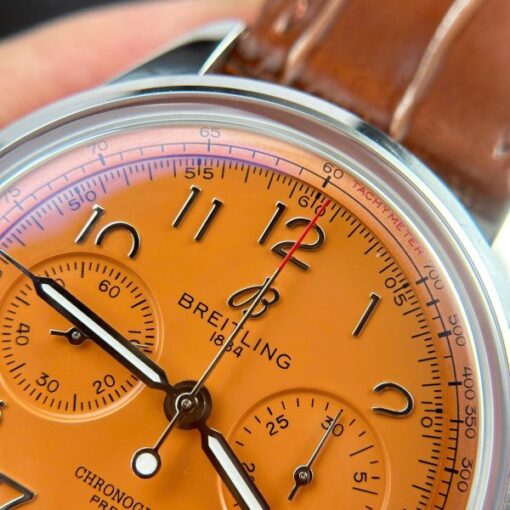 Breitling Premier B01 Chronograph Replica Watch Dial Orange BLS Factory 42mm - Image 7