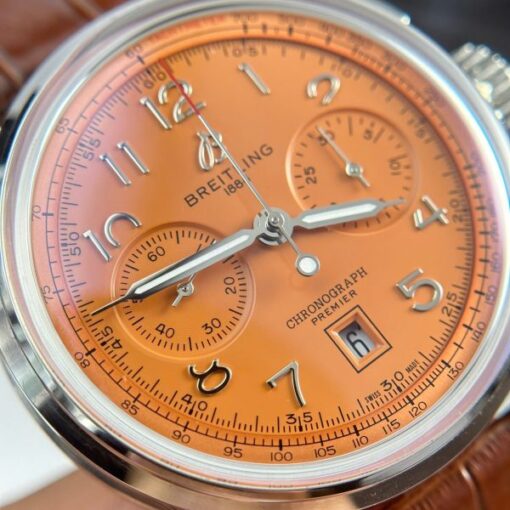 Breitling Premier B01 Chronograph Replica Watch Dial Orange BLS Factory 42mm - Image 6