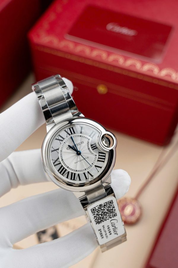 Cartier Ballon Bleu W6920046 Replica Watch White Dial Metal Wire AF Factory 36mm - Image 6