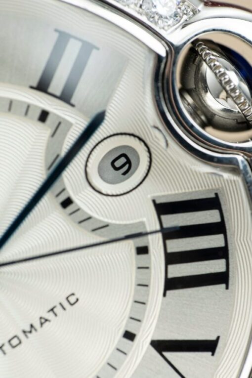 Cartier Ballon Bleu WE9009Z3 White Dial Replica Watch Bezel Diamond Moissanite AF Factory 42mm - Image 14
