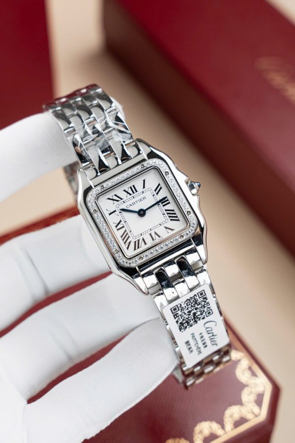 Cartier Panthere W2PN0007 Replica Watch White Dial Metal Wire 27x37mm - Image 2
