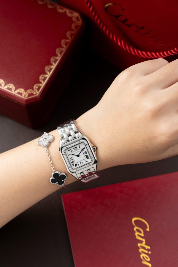 Cartier Panthere W2PN0007 Replica Watch White Dial Metal Wire 27x37mm - Image 5