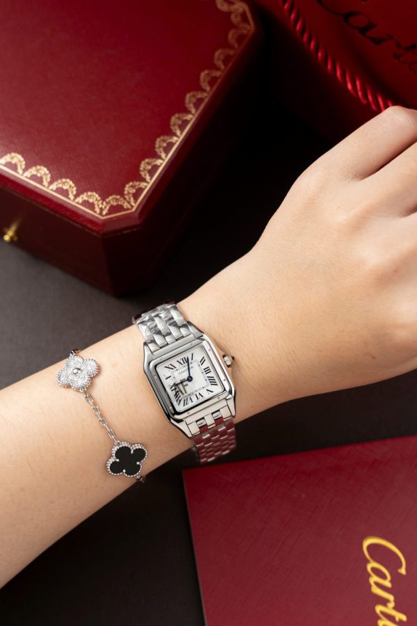 Cartier Clone Watch Panthere WGPN0007 Women White Dial 27x37mm - Image 6