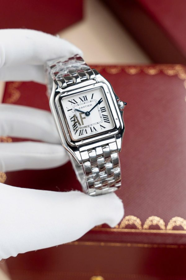 Cartier Clone Watch Panthere WGPN0007 Women White Dial 27x37mm - Image 2