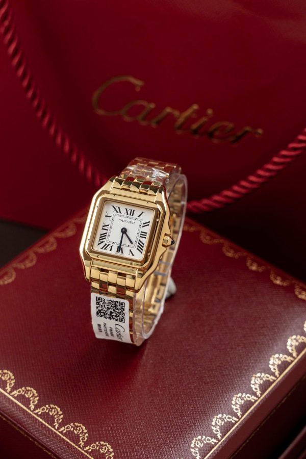 Cartier Panthere WGPN0009 Fake Watch White Dial Metal Wire 27x37mm - Image 2