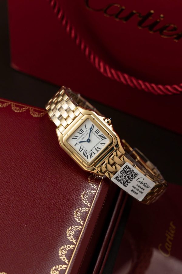 Cartier Panthere WGPN0009 Fake Watch White Dial Metal Wire 27x37mm - Image 3