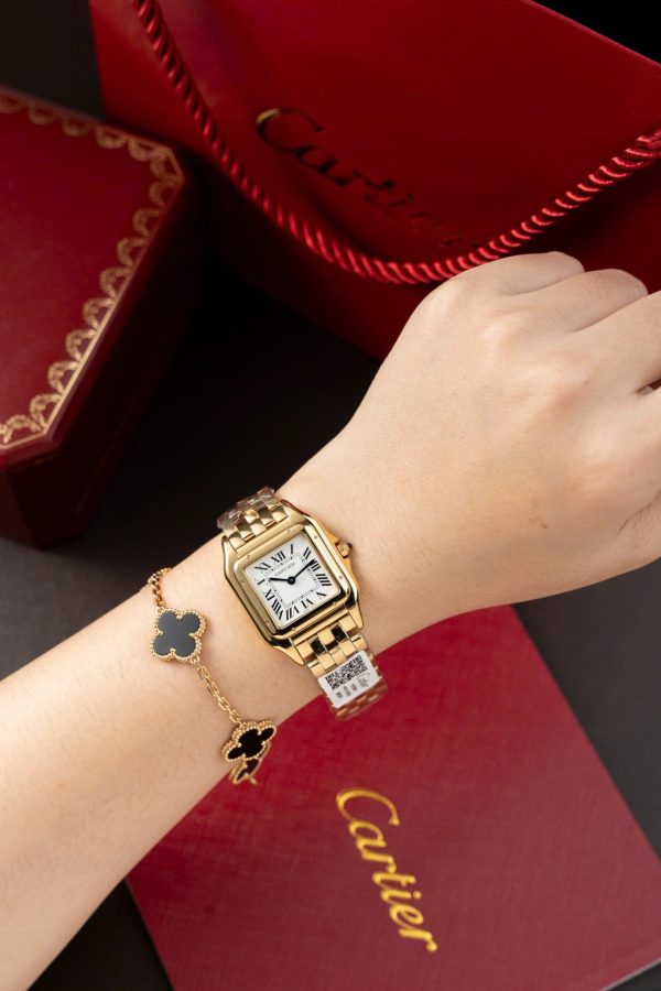 Cartier Panthere WGPN0009 Fake Watch White Dial Metal Wire 27x37mm - Image 8