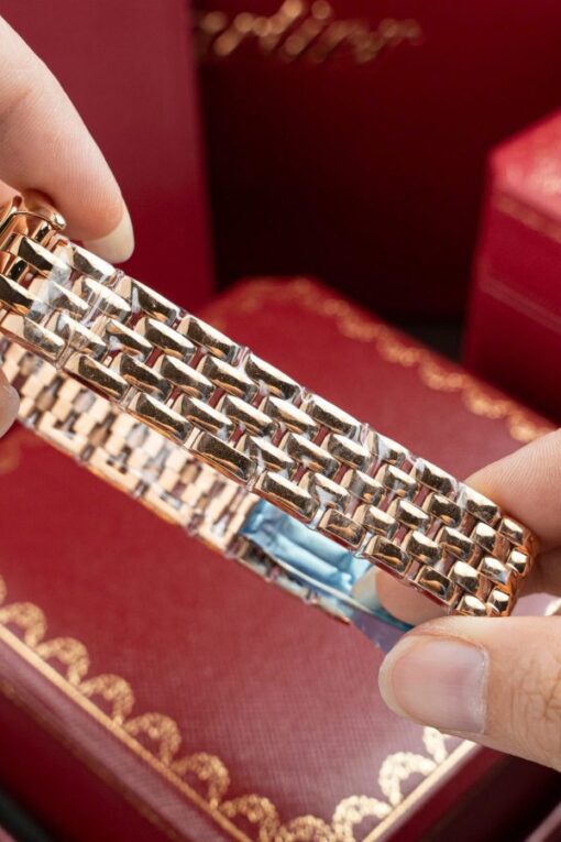 Cartier Panthere WJPN0009 Rose Gold Replica Watches Bezel Diamonds Moissanite 27x37mm - Image 12
