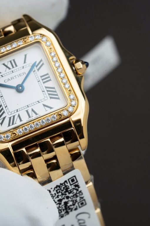 Cartier Panthere WJPN0015 White Dial Replica Watch Bezel Diamonds Moissanite 27x37mm - Image 9