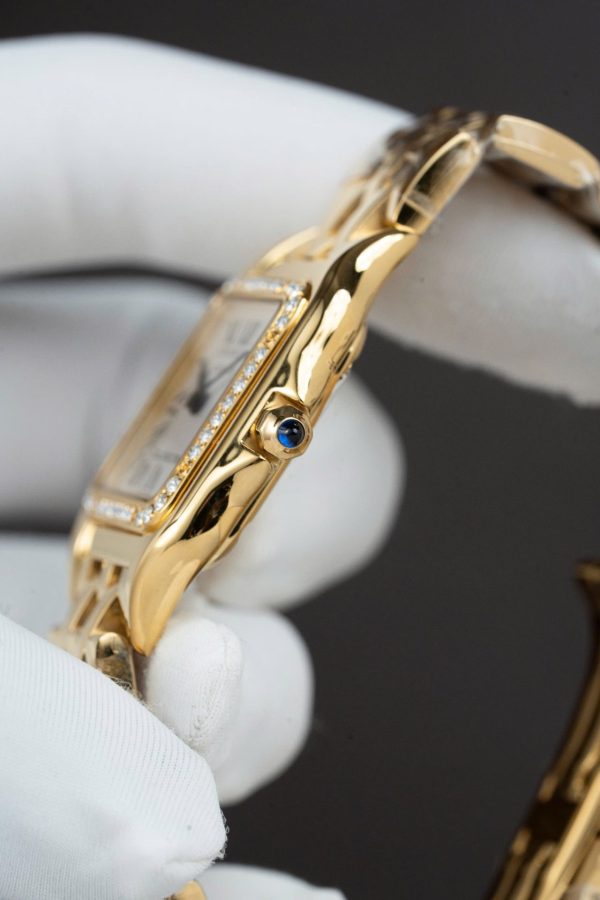 Cartier Panthere WJPN0015 White Dial Replica Watch Bezel Diamonds Moissanite 27x37mm - Image 11