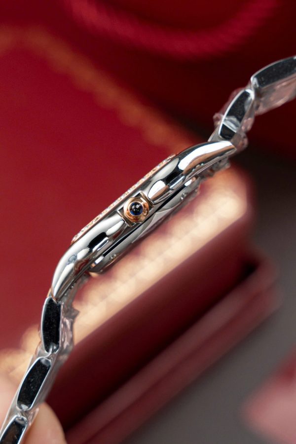 Cartier Panthere WSPN007 Demi Rose Gold Replica Watch Diamonds Moissanite Hong Kong 27x37mm - Image 9