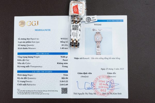 Cartier Panthere WSPN007 Demi Rose Gold Replica Watch Diamonds Moissanite Hong Kong 27x37mm - Image 3