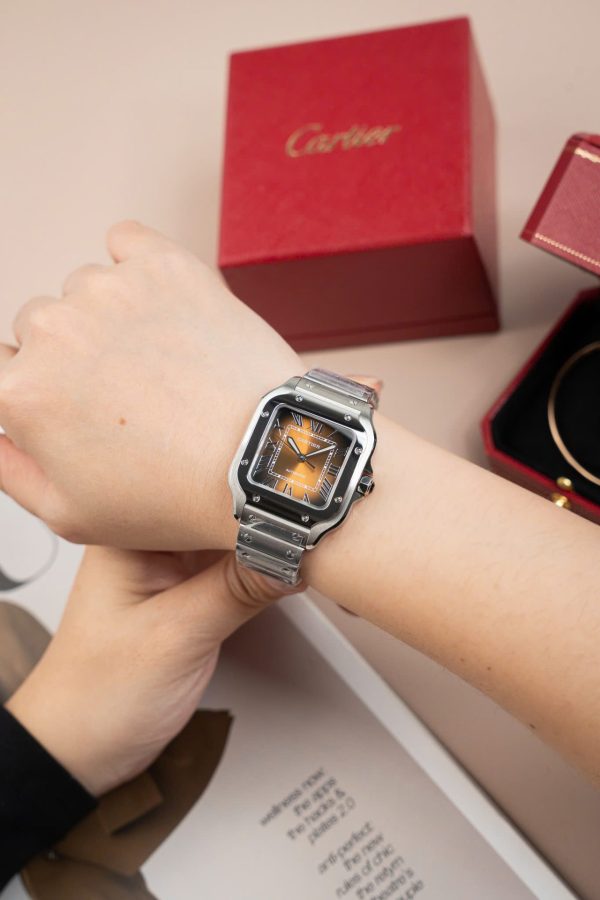 Cartier Santos WSA0065 Replica Watch Women Dial Brown BV Factory 35mm - Image 3