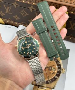 Omega Seamaster Driver 300 Replica Watch Green Dial Demi Bezel Full Set VS Factory 42mm