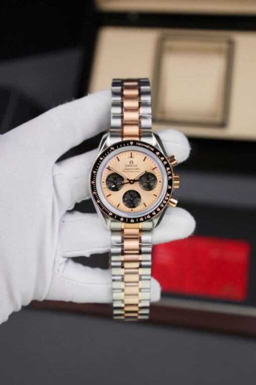 Omega SpeedMaster Fake Watch MoonWatch Demi Rose Gold 42mm - Image 2