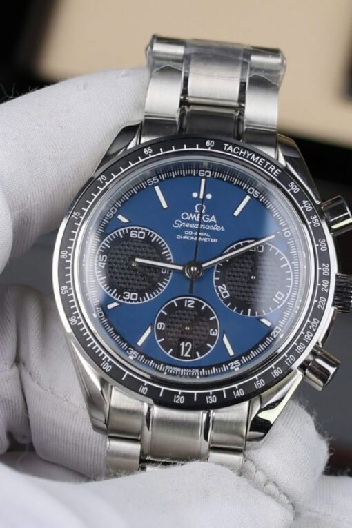 Omega Speedmaster Replica Watch Racing Chronograph Dial Blue 40mm - Image 6