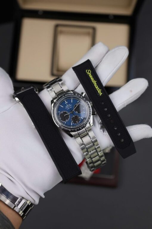 Omega Speedmaster Replica Watch Racing Chronograph Dial Blue 40mm - Image 2