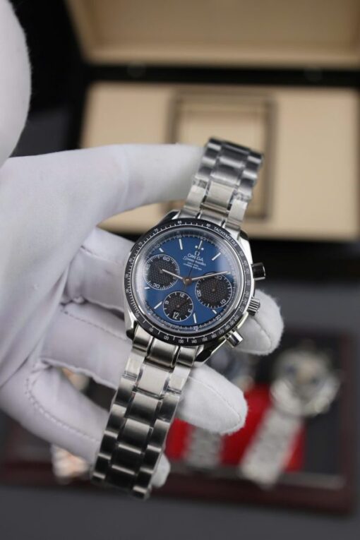Omega Speedmaster Replica Watch Racing Chronograph Dial Blue 40mm - Image 5