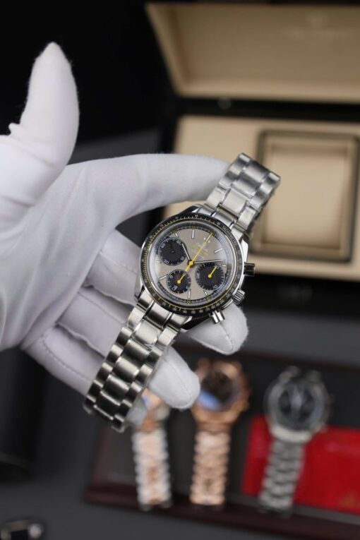 Omega Speedmaster Copies Watches Racing Chronograph Gray Dial 40mm - Image 3