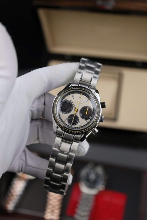 Omega Speedmaster Copies Watches Racing Chronograph Gray Dial 40mm - Image 4