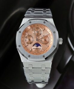 Alternative view of Audemars Piguet 26574 Replica Watches Salmon Dial Metal Wire 41mm