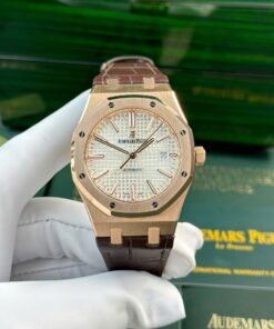 Audemars Piguet Royal Oak 15400 Rose Gold Fake Watch White Dial IP Factory 41mm