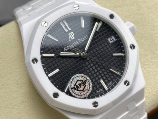 Audemars Piguet Royal Oak 15500 Dial Black Copies Watch White Ceramic APS Factory 41mm - Image 6