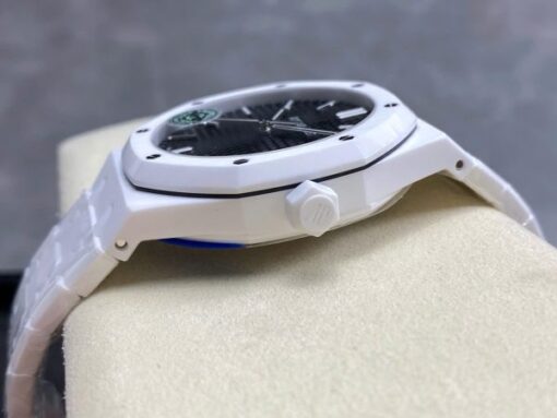Audemars Piguet Royal Oak 15500 Dial Black Copies Watch White Ceramic APS Factory 41mm - Image 7