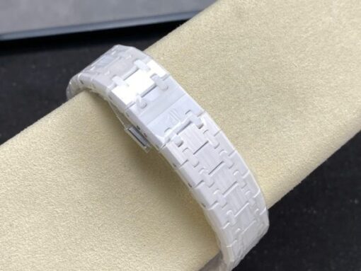 Audemars Piguet Royal Oak 15500 Dial Black Copies Watch White Ceramic APS Factory 41mm - Image 10