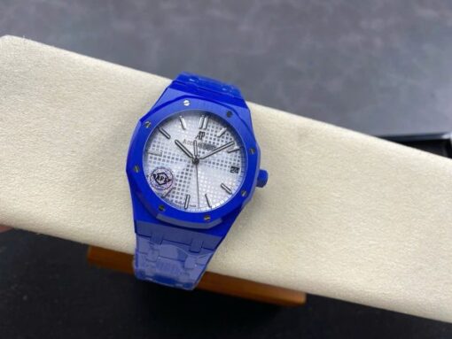 Audemars Piguet Best Copies Watch Royal Oak 15500 Ceramic Blue APS Factory 41mm - Image 4