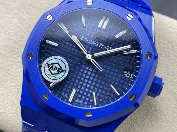 Audemars Piguet Replica Watch Royal Oak 15500 Ceramic Blue APS Factory 41mm - Image 6