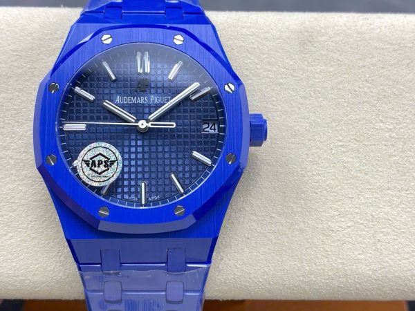 Audemars Piguet Replica Watch Royal Oak 15500 Ceramic Blue APS Factory 41mm - Image 4