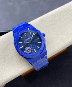 Alternative view of Audemars Piguet Replica Watch Royal Oak 15500 Ceramic Blue APS Factory 41mm