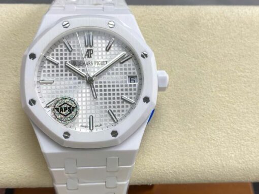 Audemars Piguet Royal Oak 15500 Best Copies Watch White Ceramic APS Factory 41mm - Image 4