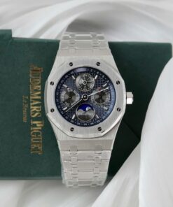 Audemars Piguet Royal Oak 26574TI Copies Watches Blue Dial Metal Wire APS Factory 41mm