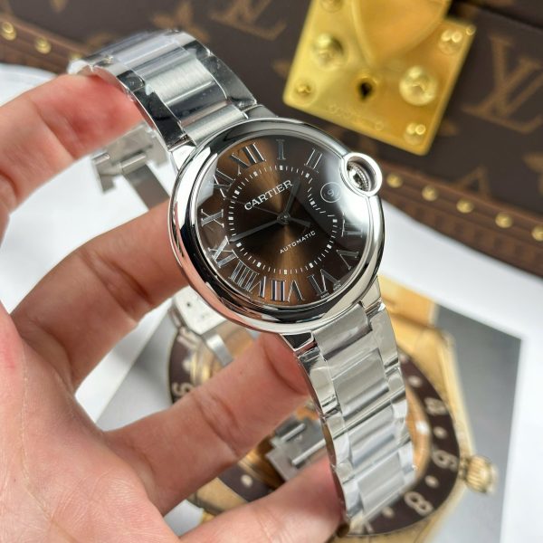 Cartier Ballon Bleu Best Copies Watch Brown Dial Metal Wire AF Factory 40mm - Image 4