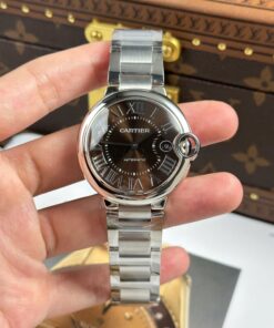 Cartier Ballon Bleu Best Copies Watch Brown Dial Metal Wire AF Factory 40mm