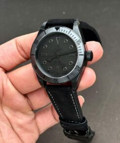Tudor Black Bay Black Ceramic M79210CNU Best Replica Watches Leather Strap 41mm