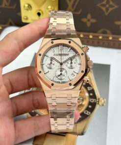 Audemars Piguet Replica Watches Royal Oak 26240 Rose Gold Dial White APS Factory 41mm