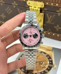 Alternative view of Tudor Luxury Fake Watches Black Bay Chronograph Pink Dial TW Factory 41mm