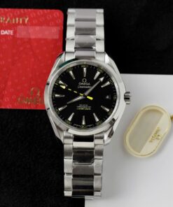 Omega Imitation Watches Seamaster Aqua Terra 150M Black Dial Metal Wire VS Factory 41mm