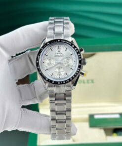 Omega Speedmaster Moonwatch Chronograph Imitation Watches Silver Dial Ceramic Bezel OM Factory 42mm