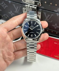 Omega Seamaster Aqua Terra 150M Luxury Fake Watches Black Dial Metal Wire VS Factory 41mm